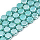 Electroplate opaco colore solido perle di vetro fili EGLA-N002-27-A03-1