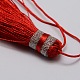 Nylon Tassels Big Pendant Decorations HJEW-L010-04-2