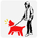 Fingerinspire stencil per cane che abbaia di Banksy DIY-WH0391-0269-1