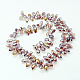Electroplate Glass Faceted Teardrop Beads Strands X-EGLA-D014-03-2