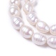 Brins de perles de culture d'eau douce naturelles PEAR-L021-18-01-2