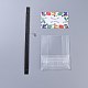 プラスチック製の透明なギフトバッグ  保存袋  セルフシールバッグ  トップシール  長方形  漫画カードとスリング付き  穴と釘  カラフル  27x13x6cm  10のセット/袋 OPP-B002-I07-2
