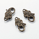 Flower Alloy Lobster Claw Clasps PALLOY-S040-08AB-NF-1