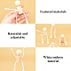 Unfinished Blank Wooden Robot Toys DIY-WH0097-05-6