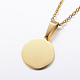 304 Stainless Steel Pendant Necklaces NJEW-J053-02G-3