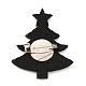 PUレザーブローチ  亜鉛合金ピン  クリスマスツリー  48x38x2.5mm JEWB-C004-01C-2