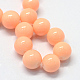 Baking Painted Glass Round Bead Strands DGLA-Q020-10mm-06-2