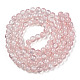 Brins de perles de verre peintes à cuisson craquelée transparente DGLA-T003-01B-13-2