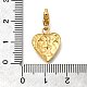 Подвеска в форме сердца из нержавеющей стали 304 со стразами STAS-R159-50G-04-3