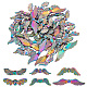 Dicosmetic 48 pieza 6 estilos cuentas de ala angular cuentas de ala de hadas ala con cuentas de corazón cuentas en forma de mariposa alas de color arcoíris cuentas colgantes cuentas de aleación para hacer joyas FIND-DC0002-05-1