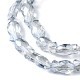 Transparentes perles de verre de galvanoplastie brins EGLA-F157-PL03-4