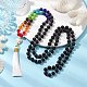 Драгоценными камнями колье NJEW-JN04761-2