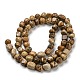 Chapelets de perle en jaspe avec images naturelles G-F465-56-3