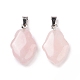 Природного розового кварца подвески G-B041-03P-12-2
