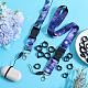 GORGECRAFT 38PCS Anti-Lost Necklace Lanyard Set Including 2PCS Anti-Loss Pendant Strap String Holder with 36PCS 13&16&18mm Black Silicone Rubber Rings for Office Key Chains Outdoor Activities DIY-GF0008-32-4