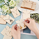 FINGERINSPIRE 24 pcs Wooden Earring Display Cards with Hanging Hole 2 Holes Ear Studs Display Cards Rectangle 2 Inclined Groove Necklace Organizer Cards Jewelry Tags for Retail Stores DIY-WH0320-20F-3