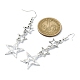 Alloy Hollow Star Dangle Earrings for Women EJEW-TA00334-3