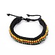 Регулируемые плетеные браслеты из бисера из бисера для мужчин и женщин BJEW-JB06288-02-1