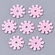 装飾アクセサリー  ポリ塩化ビニールのプラスチック製のスパンコール/スパンコールビーズ  ABカラー  花  ピンク  8.5x0.5mm  穴：1mm  約20000個/500g PVC-R022-022B-3