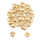 Unicraftale alrededor de 100 piezas encantos de corazón hinchado de oro 304 colgantes de acero inoxidable 1 mm encantos de corazón de agujero pequeño para diy collar pulsera pendiente fabricación de joyas de 10x8x0.8 mm STAS-UN0007-26G-1