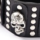 Skull Studded Leather Cord Bracelets BJEW-D351-09A-2