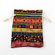 Этнический стиль упаковки ткани мешочки шнурок сумки X-ABAG-R006-13x18-01-2