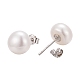 Valentine Presents for Her 925 Sterling Silver Ball Stud Earrings EJEW-D029-8mm-2-3