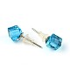 Shiny Glass Rhinestone Stud Earrings EJEW-F0039-03-2