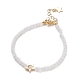 Bracelets en perles de verre imitation jade facettées BJEW-JB05502-3