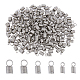 300Pcs 3 Size 304 Stainless Steel Coil Cord End STAS-DC0013-11-1
