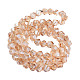 Electroplate Transparent Glass Beads Strands EGLA-N002-39-F01-2