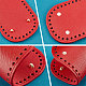 Pandahall elite 6 stücke 6 stil flache runde pu-leder strickhäkeln taschen nagelboden formpad DIY-PH0021-06B-4
