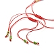 Set di braccialetti regolabili con perline intrecciate malocchio BJEW-JB07523-5