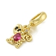 Стойка покрытие латунь паве кубический цирконий обезьяна европейские подвески KK-Z067-50G-02-2