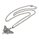 304 Halskette mit Emaille-Anhänger aus Edelstahl für Damen und Herren NJEW-G123-11P-3