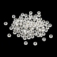 Perline di vetro foderate in argento smerigliato GLAA-Q096-02E-1