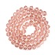 Light Coral Color Faceted Rondelle Handmade Imitate Austrian Crystal Glass Beads X-G02YI022-3