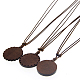 Waxed Polyester Cord Pendant Necklace NJEW-I103-03D-2