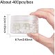 PandaHall Elite about 400pcs 6mm Clear Crackle Glass Beads Handcrafted Lampwork Round Assorted Crystal Beads for Bracelet Necklace Earrings Jewelry Making CCG-PH0002-15-3