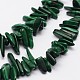 Chips Natural Malachite Beads Strands G-N0164-02-2