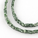 Cuboide filamenti naturali verdi della pietra preziosa macchia di perline G-R299-08-1