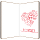 MDF Greeting Card & Paper Envelope with Bowknot AJEW-WH0203-002-2