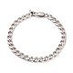 Hommes 304 en acier inoxydable chaînes cubaines bracelets et colliers ensembles de bijoux SJEW-JS01159-5