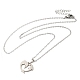 306 collier pendentif en acier inoxydable pour femme NJEW-Q772-01P-09-1