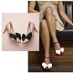 Craspire 3 pares 3 estilo desmontable bowknot cinta de poliéster decoración de zapatos AJEW-CP0005-60-5