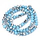Chapelets de perles en verre opaque électrolytique EGLA-A034-P6mm-M19-2