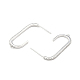 Brass Clear Cubic Zirconia Stud Earring Findings KK-N216-544P-4