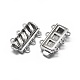 Rhodium Plated 925 Sterling Silver Box Clasps STER-L057-017P-2
