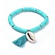 Handmade Polymer Clay Heishi Beads Stretch Bracelets BJEW-JB04251-M-2