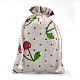 Polycotton(Polyester Cotton) Packing Pouches Drawstring Bags ABAG-S004-05B-13x18-1
